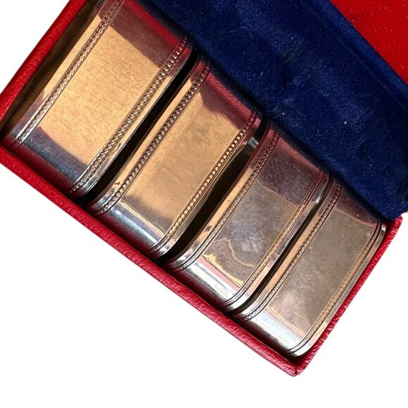 Vintage Worcester Pewter Napkin Rings Bands - Picture 3 of 7